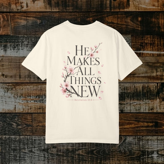Illustrated Scripture - Revelation 21:5 - He Makes All Things New Tee