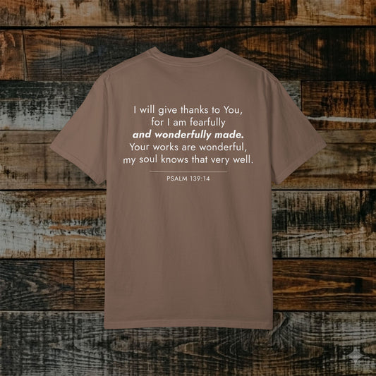 Psalm 139:14 Christian Scripture Tee — Full Verse Collection