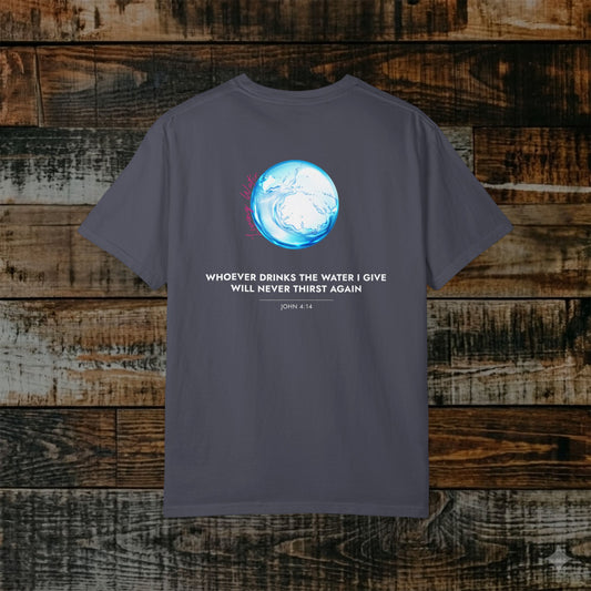 Illustrated Scripture Tee - John 4:14 - Living Water