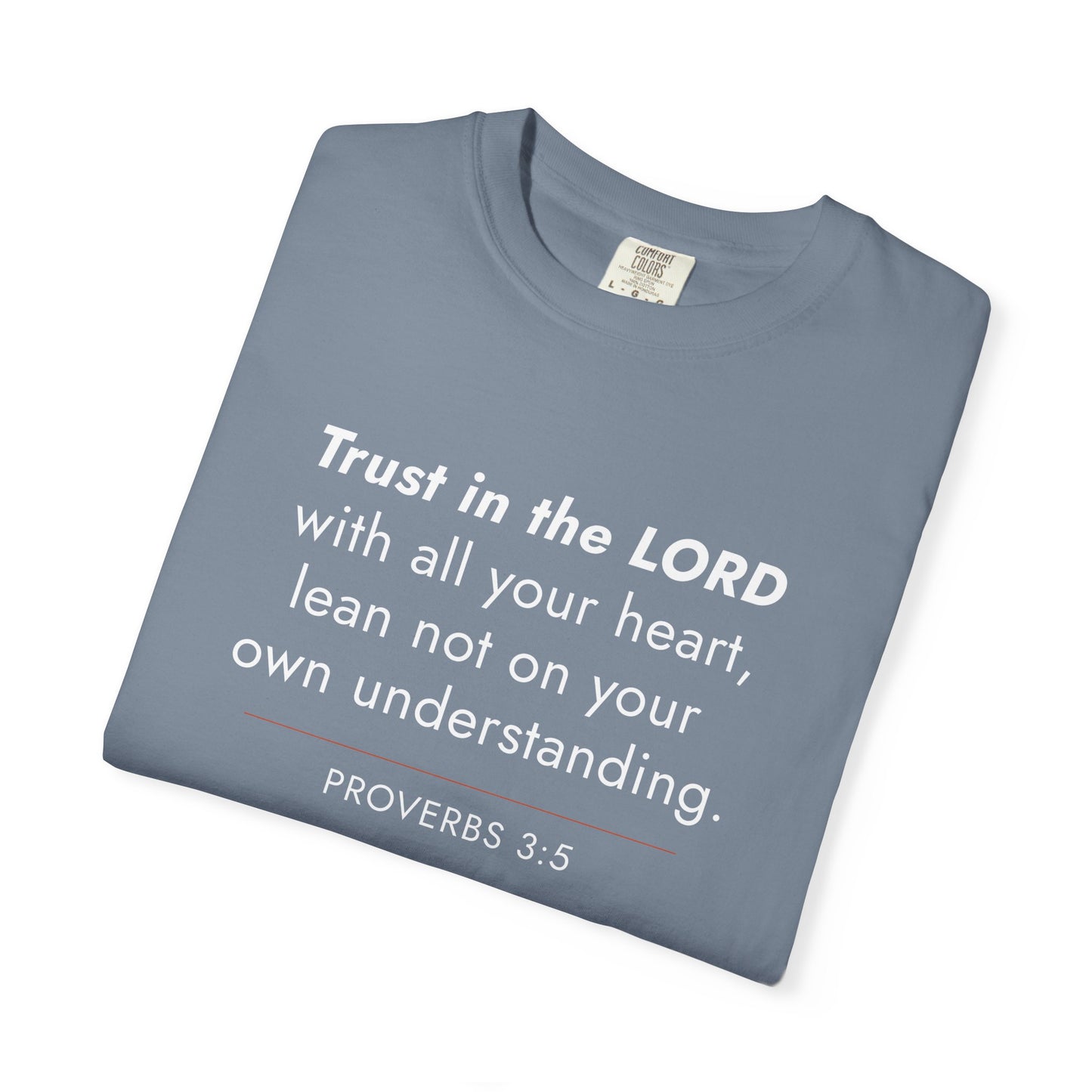 Proverbs 3:5 Minimalist Bible Verse Christian Scripture Tee