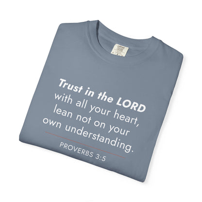 Proverbs 3:5 Minimalist Bible Verse Christian Scripture Tee