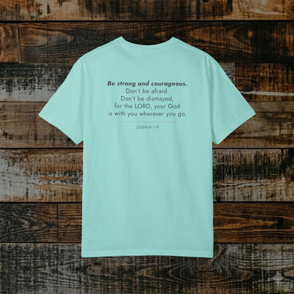 Joshua 1:9 Christian Scripture Tee — Full Verse Collection