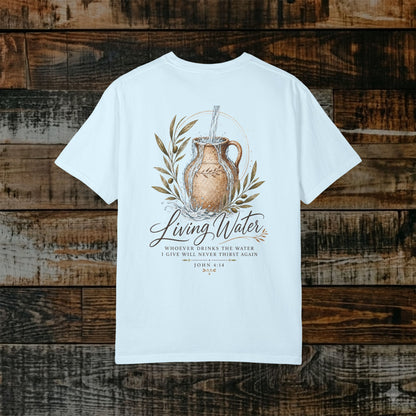 Illustrated Scripture Tee - John 4:14 - Living Water