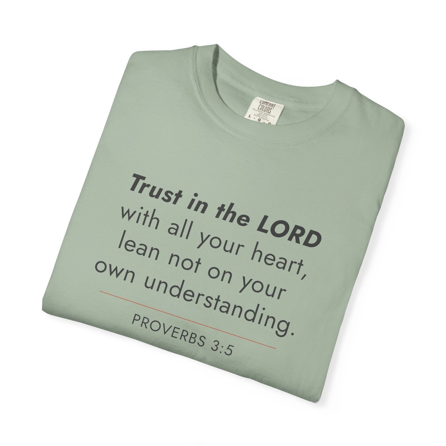 Proverbs 3:5 Minimalist Bible Verse Christian Scripture Tee