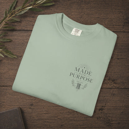 Made with Purpose — Psalm 139:14 Subtle Scripture Tee | Chest Print