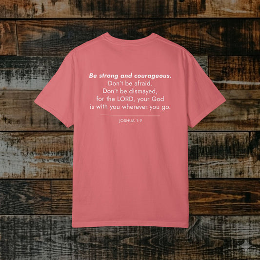 Joshua 1:9 Christian Scripture Tee — Full Verse Collection