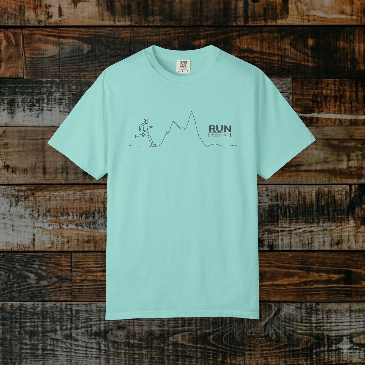 Illustrated Scripture Tee - Hebrews 12:1 - Run your Race