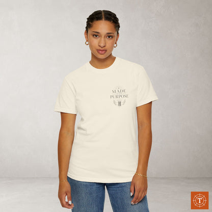 Made with Purpose — Psalm 139:14 Subtle Scripture Tee | Chest Print