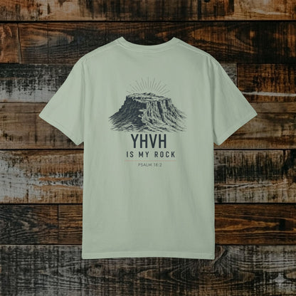 Illustrated Scripture Tee - Psalm 18:2 - YHVH is My Rock (at David's Masada)