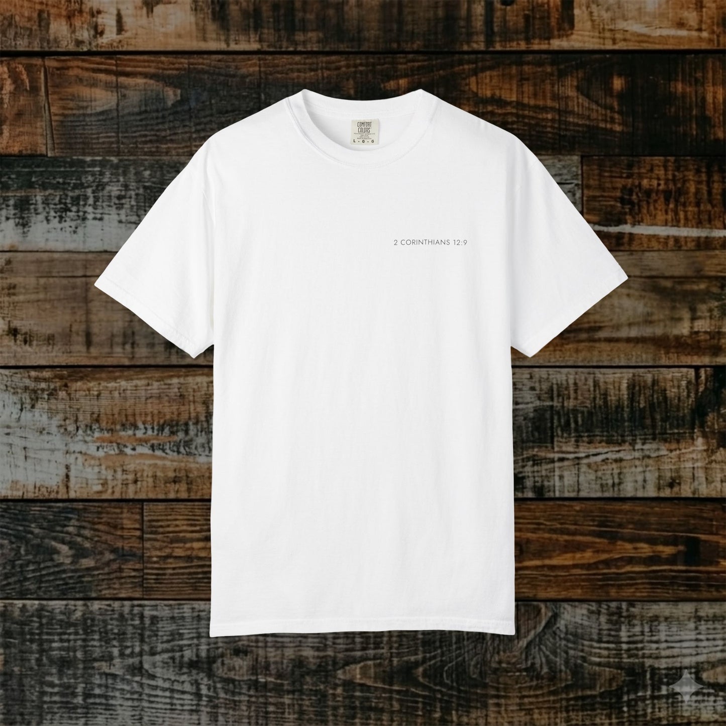 Subtle Messianic Hebrew Roots Tee— 2 Corinthians 12:9 Reference Only