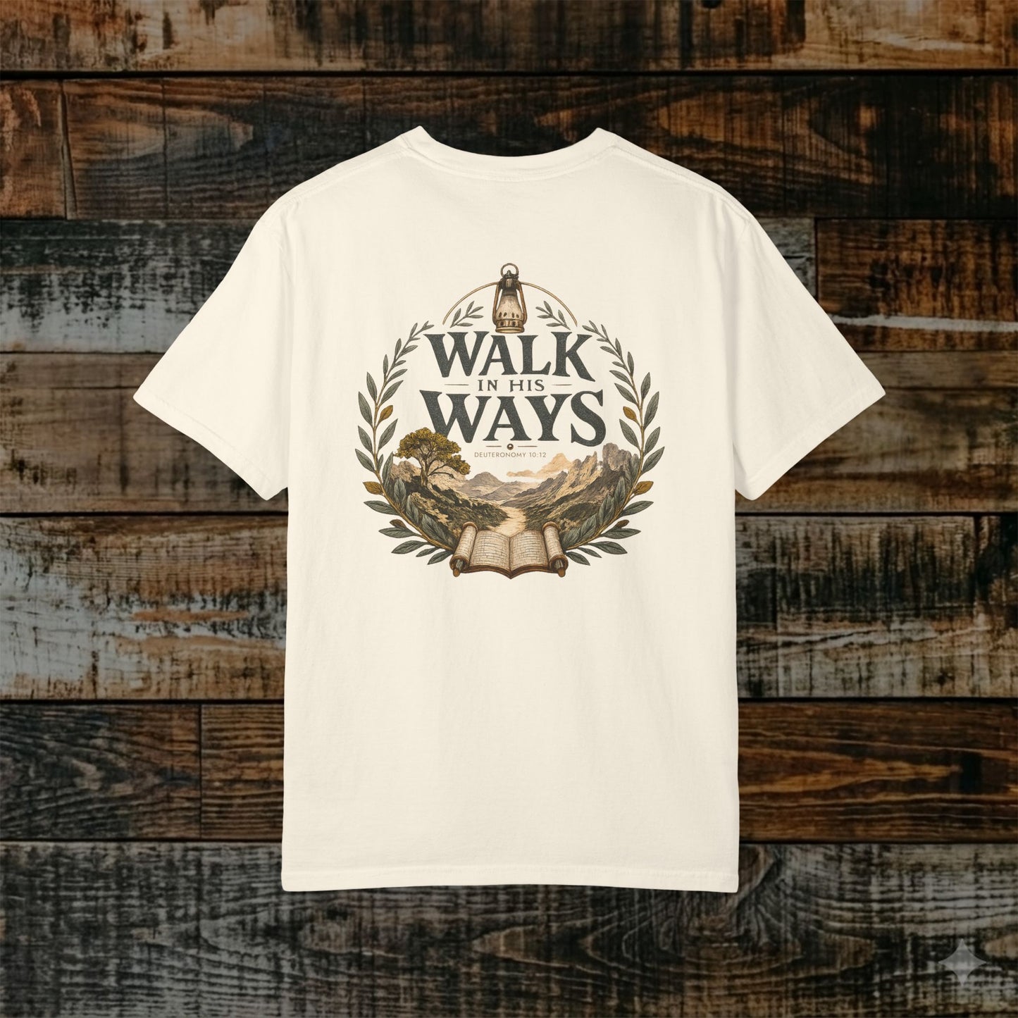 Illustrated Scripture - Deuteronomy 10:12 - Vintage Walk in His Ways Tee