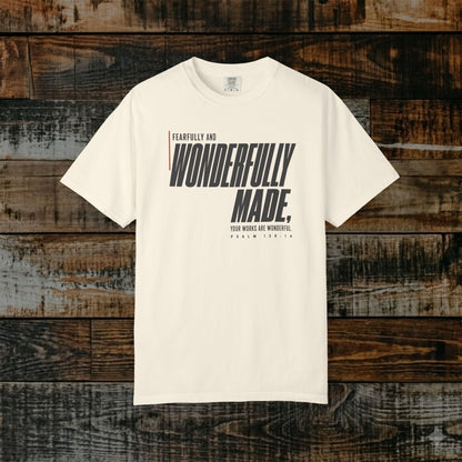 Psalm 139:14 Minimalist Christian Bible Verse Tee - Fearfully and wonderfully made