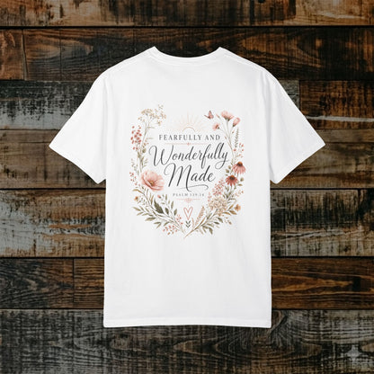 Illustrated Scripture Tee - Psalm 139:14 - Fearfully and Wonderfully Made