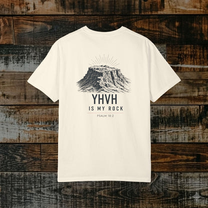 Illustrated Scripture Tee - Psalm 18:2 - YHVH is My Rock (at David's Masada)