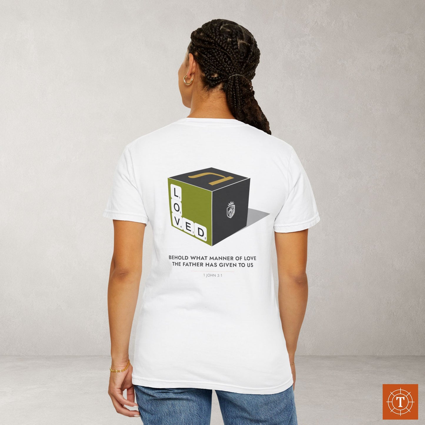 Illustrated Scripture Tee - 1 John 3:1 - The Cube