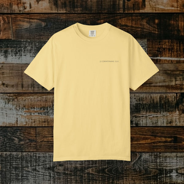 Subtle Messianic Hebrew Roots Tee— 2 Corinthians 12:9 Reference Only