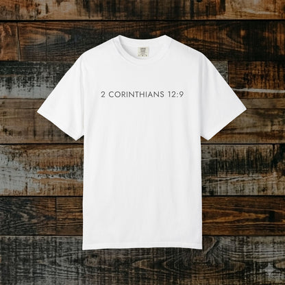 Aesthetic Messianic Tee — 2 Corinthians 12:9 Modern Hebrew Roots Tee