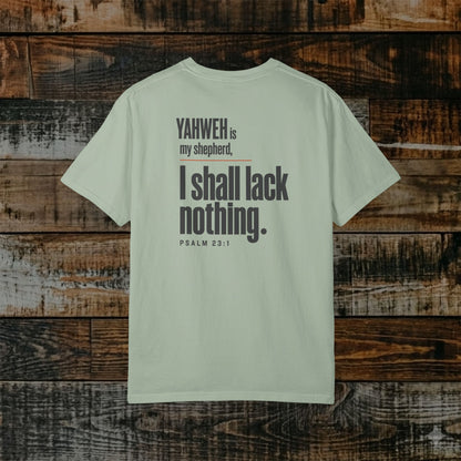 Psalm 23:1 Hebrew Roots Scripture Tee - Full Verse - Yahweh is my shepherd