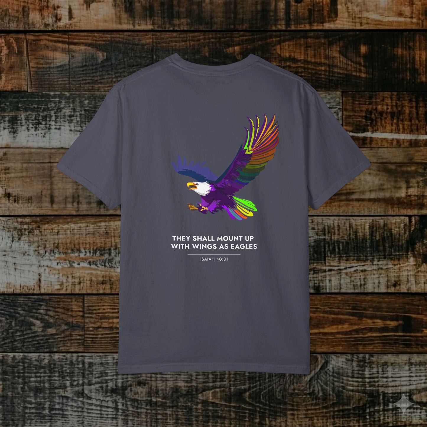 Illustrated Scripture Tee - Isaiah 40:31 - Mount up wings