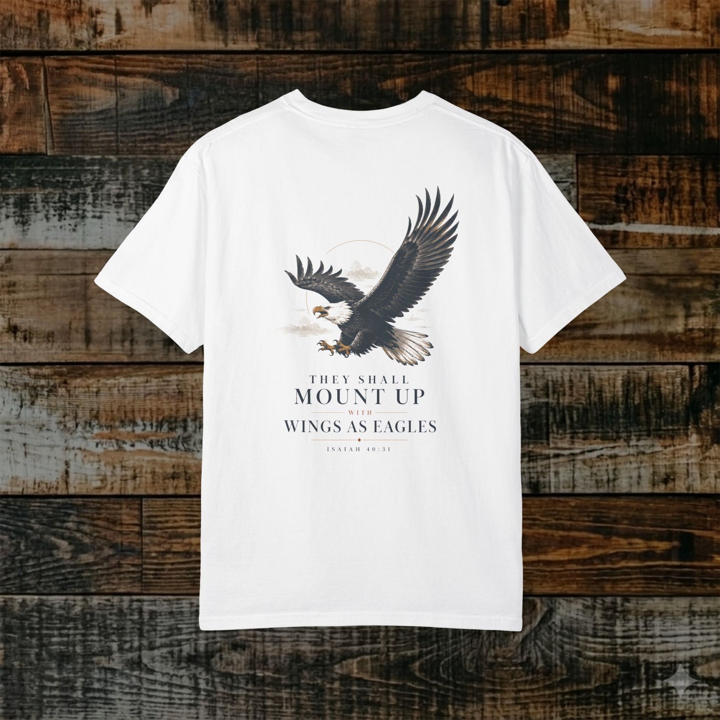 Illustrated Scripture Tee - Isaiah 40:31 - Mount up wings like eagles