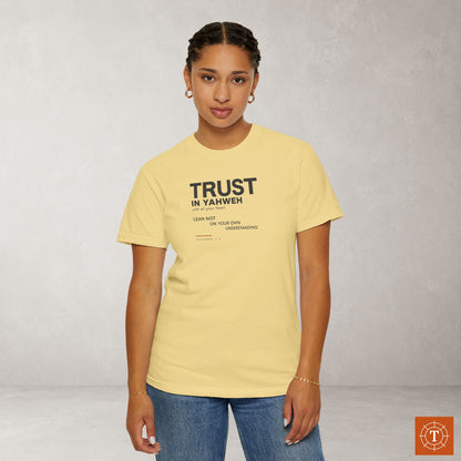 Proverbs 3:5 Minimalist Hebrew Roots Scripture Tee - Trust in Yahweh with all your heart