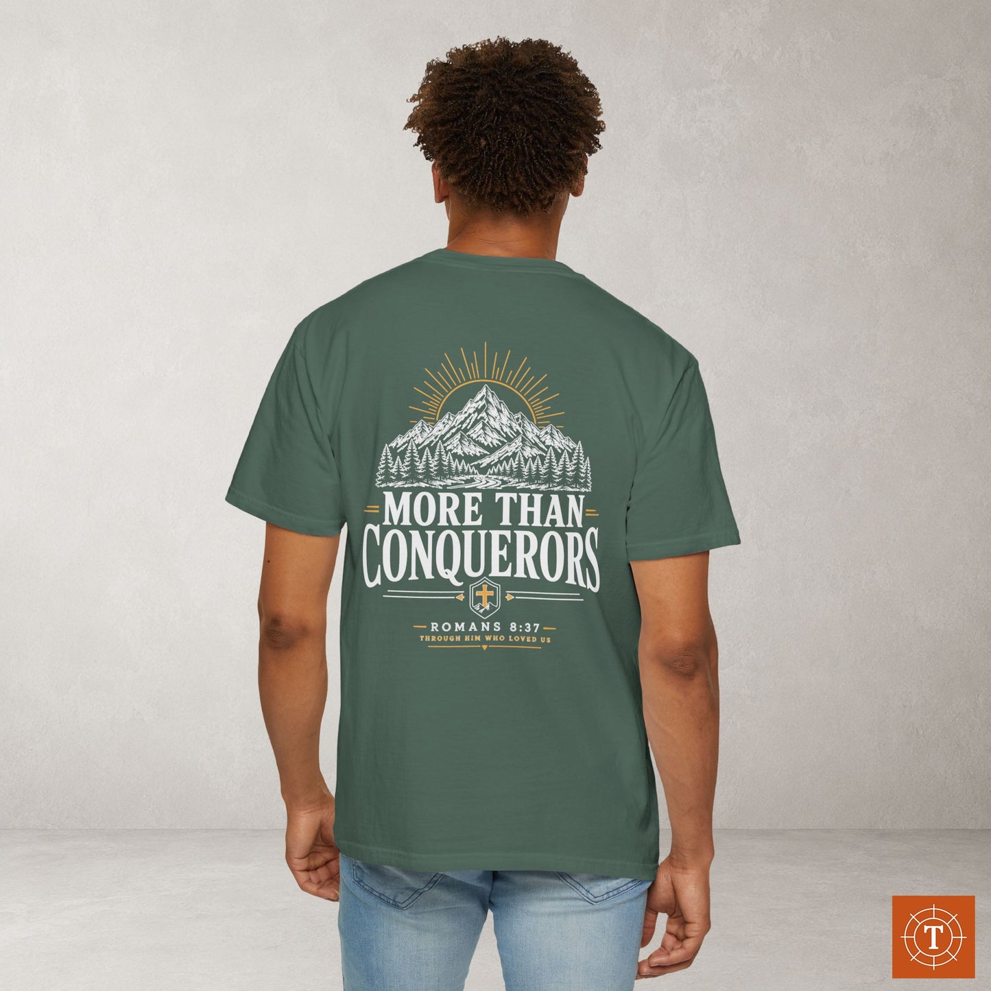 Illustrated Scripture - Romans 8:37 - More Than Conquerors Tee