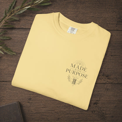 Made with Purpose — Psalm 139:14 Subtle Scripture Tee | Chest Print