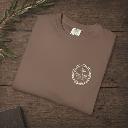 Sealed by the Spirit — Ephesians 1:13 Subtle Scripture Tee | Chest Print