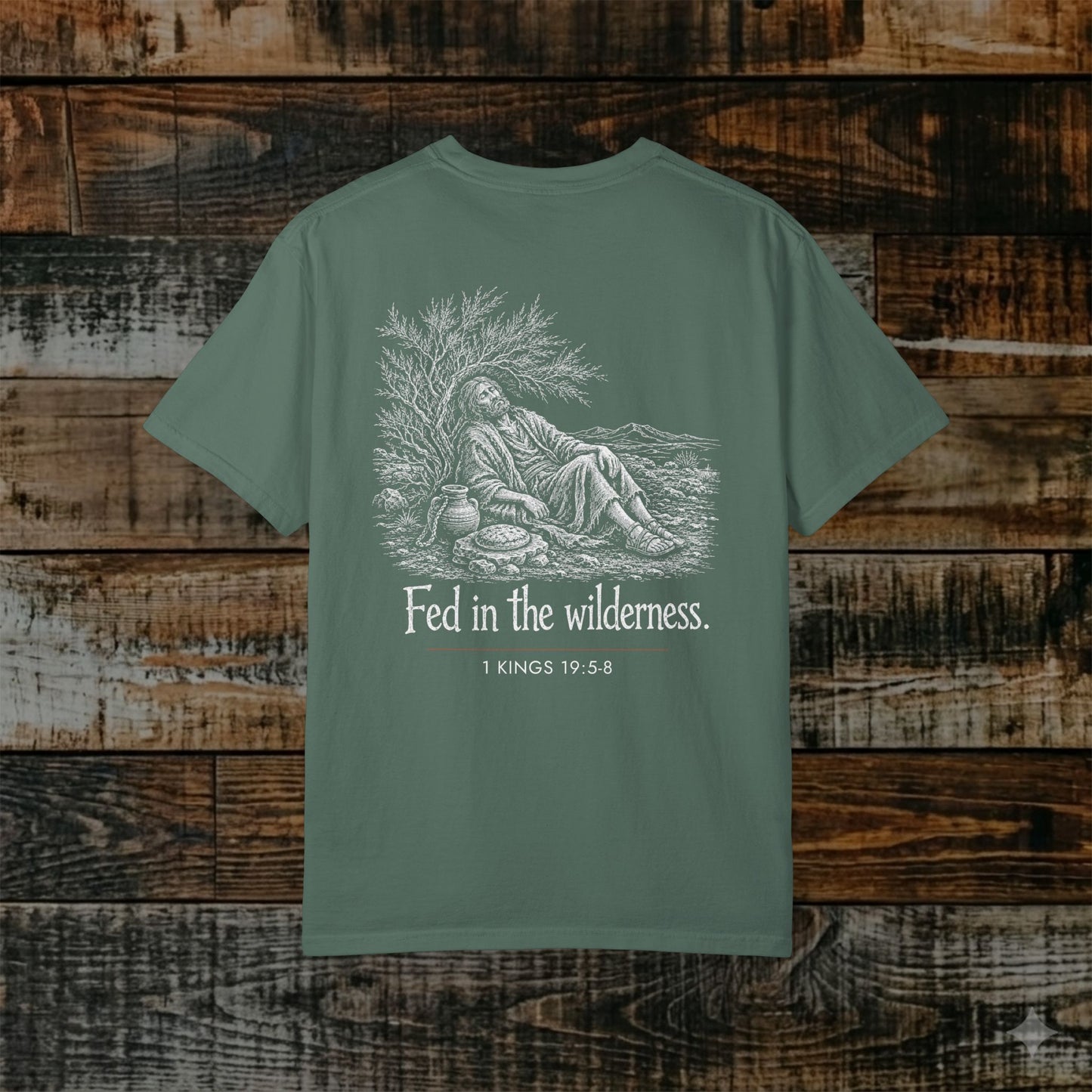 Illustrated Scripture Tee - 1 Kings 19:5-8 - Fed