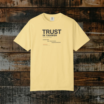 Proverbs 3:5 Minimalist Hebrew Roots Scripture Tee - Trust in Yahweh with all your heart