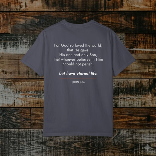 John 3:16 Christian Scripture Tee — Full Verse Collection