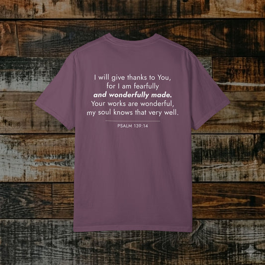 Psalm 139:14 Yahweh Hebrew-Roots Scripture Tee — Full Verse Collection
