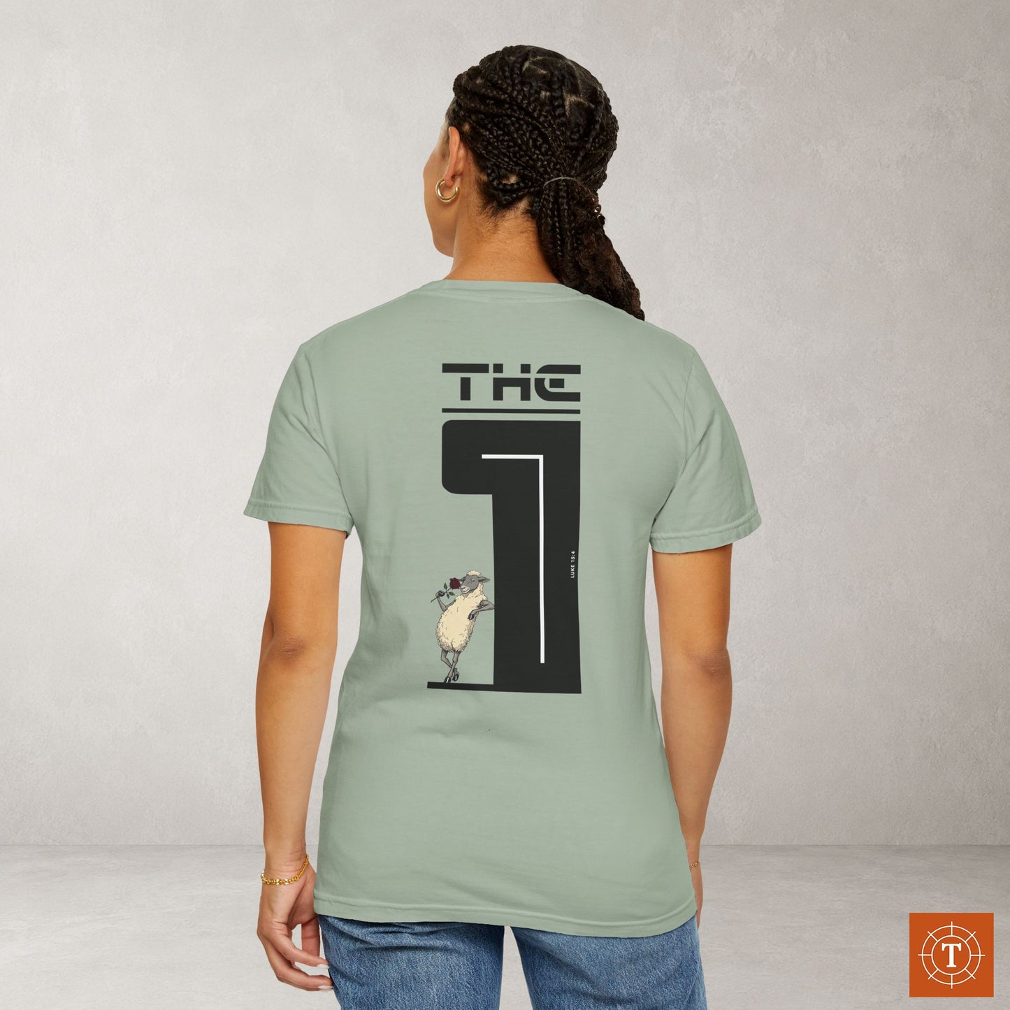 Illustrated Scripture Tee - Luke 15:4 - He leaves the ninety-nine to search for the one