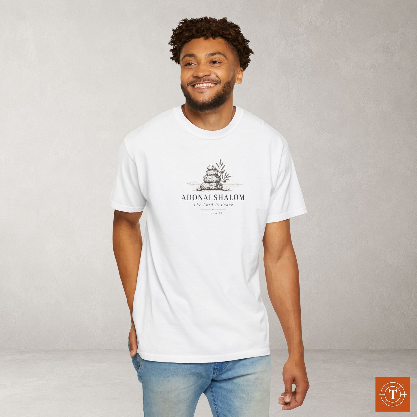 ADONAI SHALOM - Names of God Tee - Judges 6:24 - Front Print