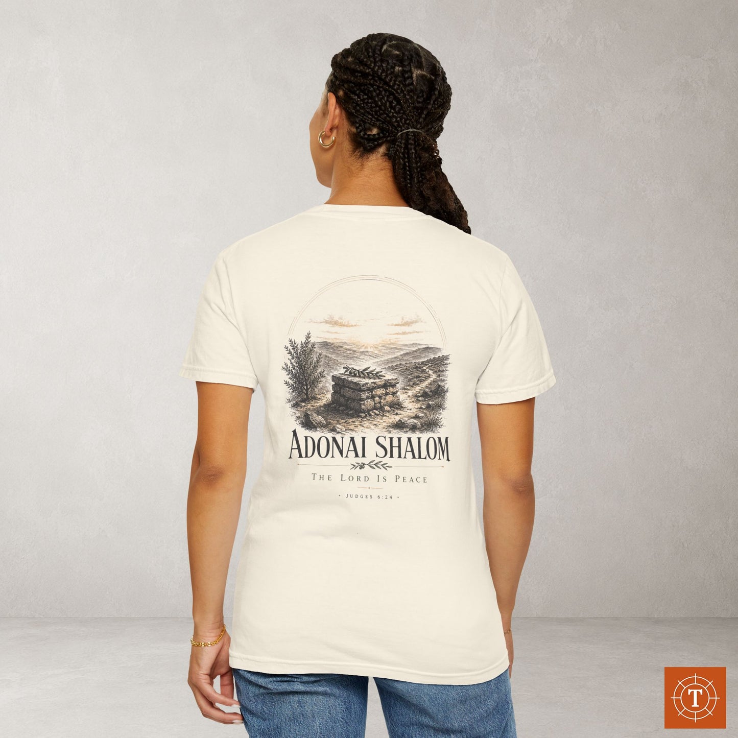 ADONAI SHALOM - Names of God Tee - Judges 6:24 - Back Print