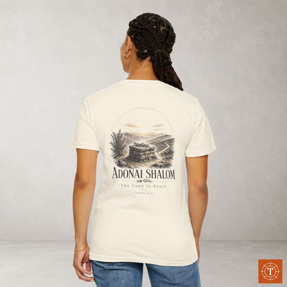 ADONAI SHALOM - Names of God Tee - Judges 6:24 - Back Print