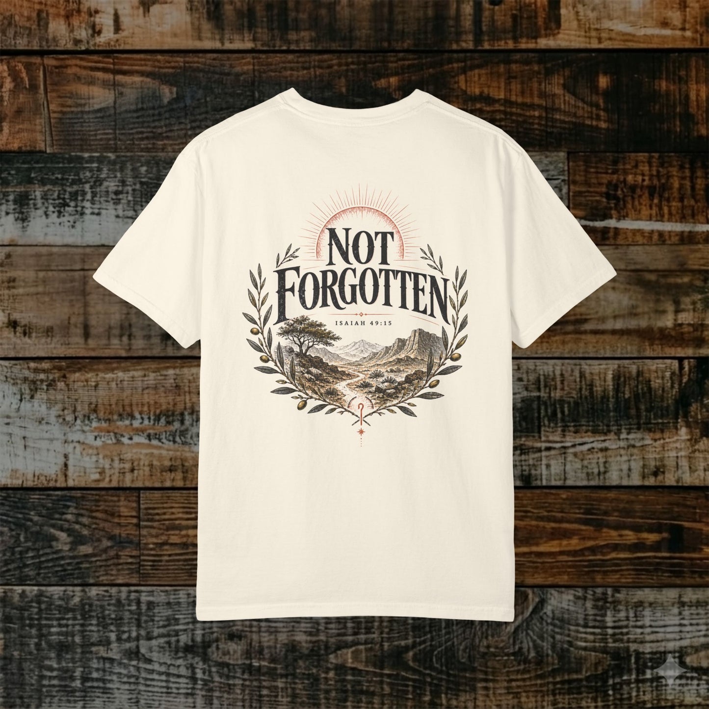 Illustrated Scripture Tee - Isaiah 49:15 - Not Forgotten