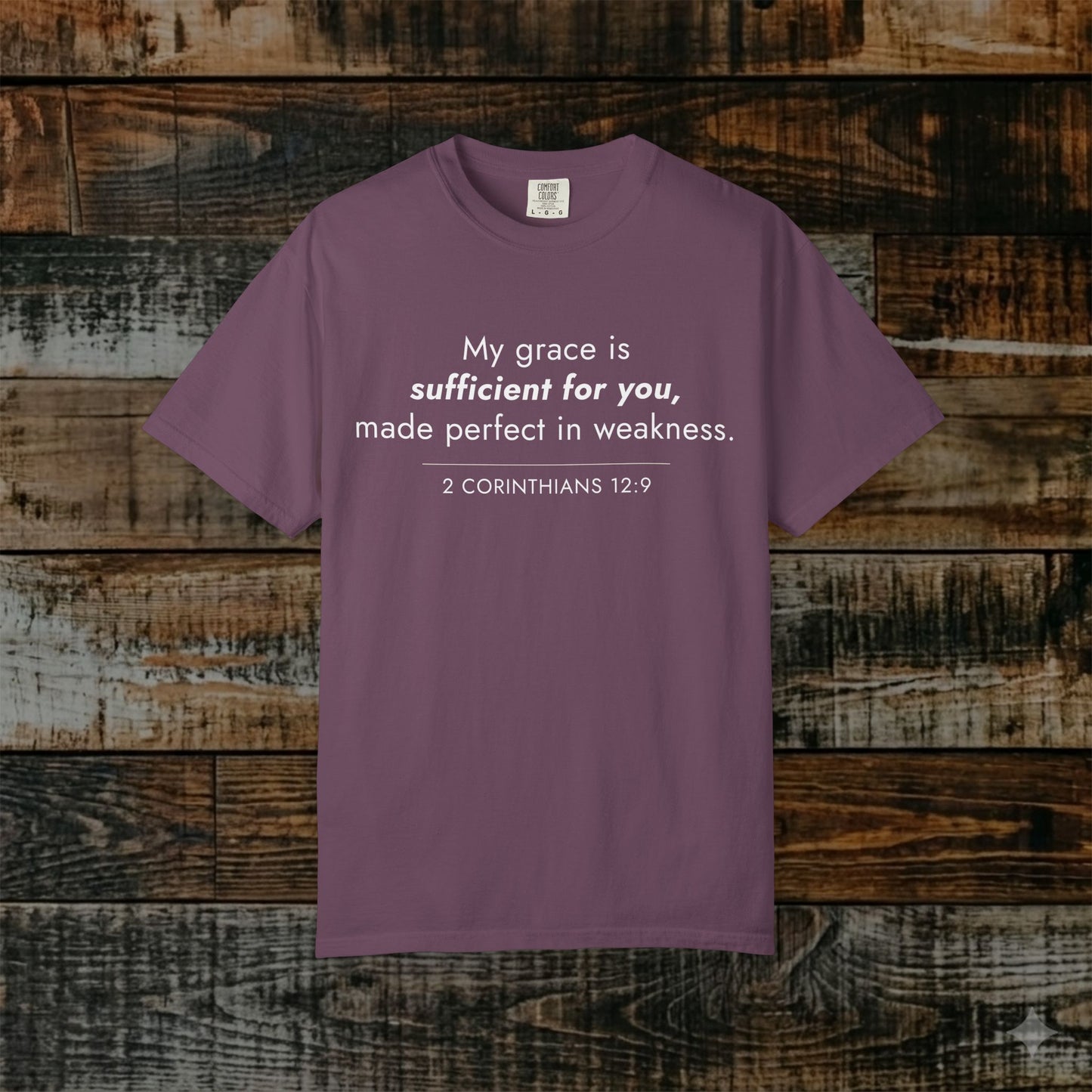 2 Corinthians 12:9 Minimalist Bible Verse Christian Scripture Tee