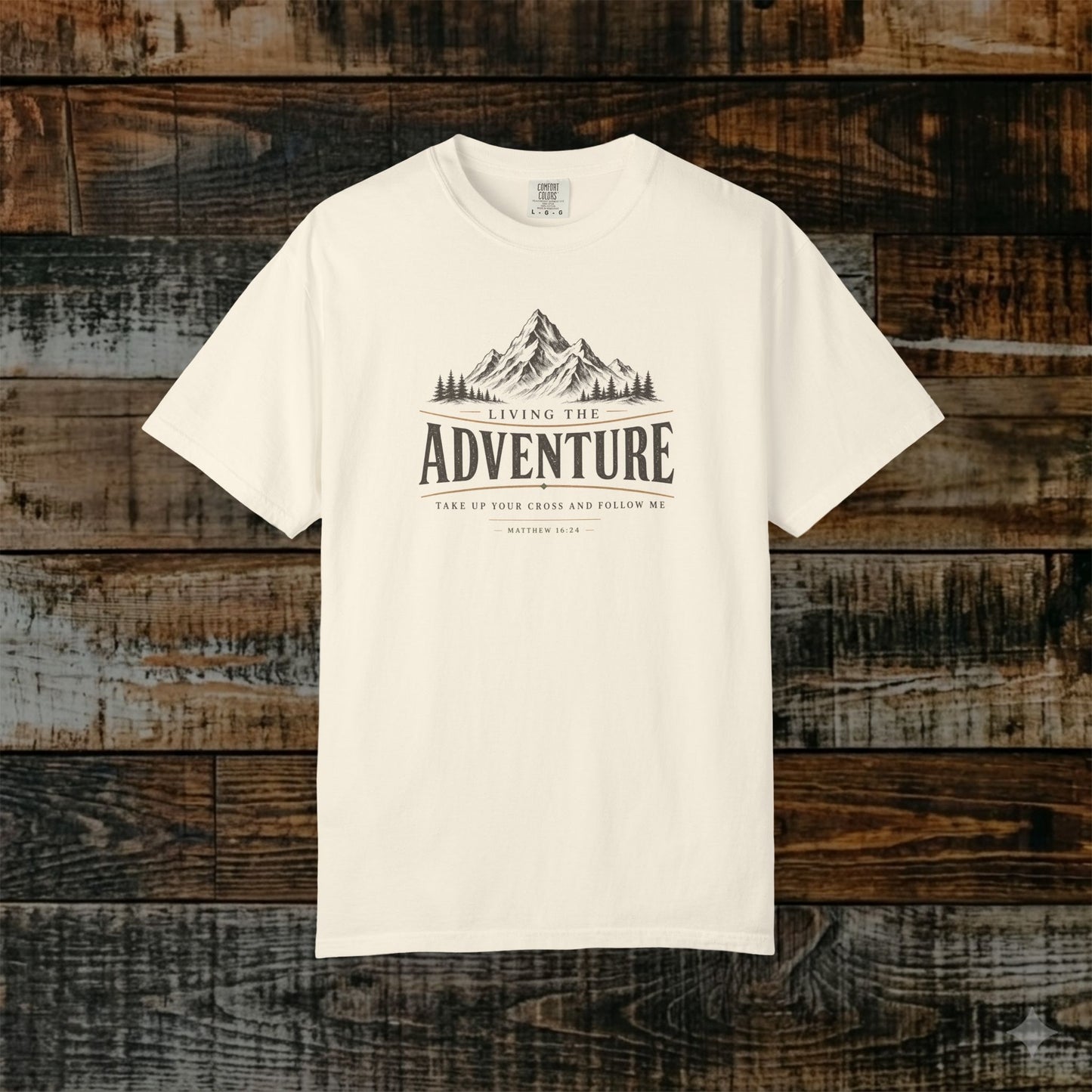 The Adventure Tee - Take up your cross - Matthew 16:24 - Statement Shirt