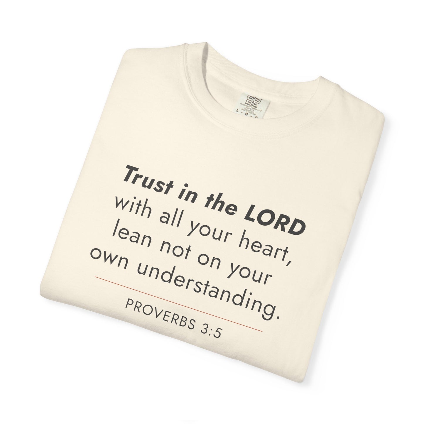 Proverbs 3:5 Minimalist Bible Verse Christian Scripture Tee