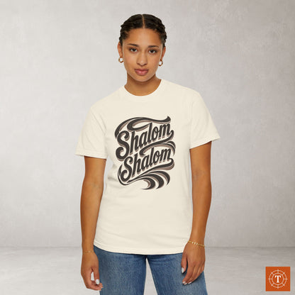 Illustrated Scripture Tee - Isaiah 26:3 - Shalom Shalom