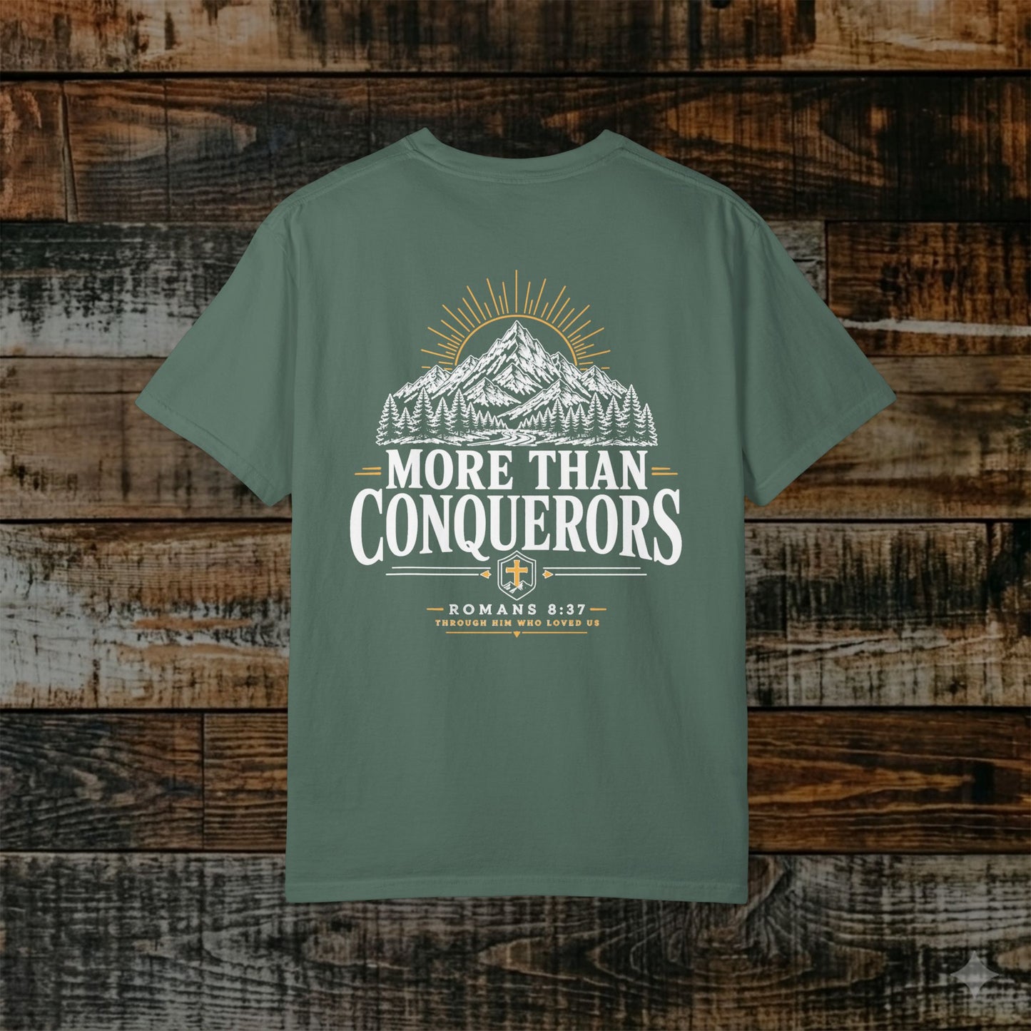 Illustrated Scripture - Romans 8:37 - More Than Conquerors Tee