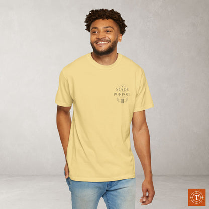 Made with Purpose — Psalm 139:14 Subtle Scripture Tee | Chest Print