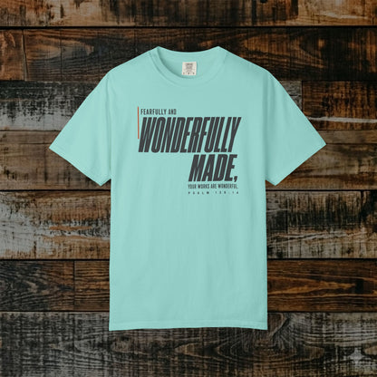 Psalm 139:14 Minimalist Christian Bible Verse Tee - Fearfully and wonderfully made