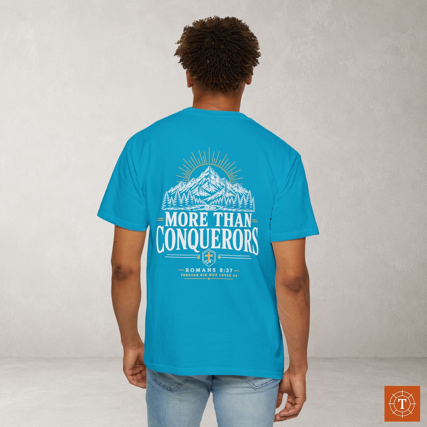 Illustrated Scripture - Romans 8:37 - More Than Conquerors Tee