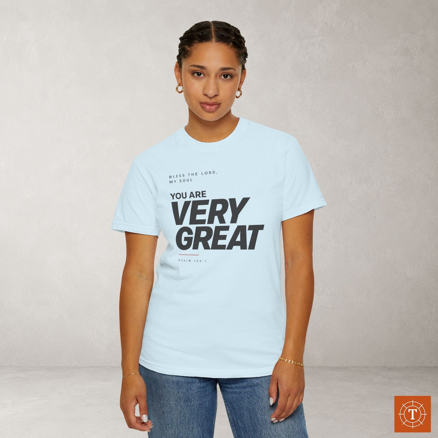 Psalm 104:1 Minimalist Christian Bible Verse Tee - Bless the LORD, my soul