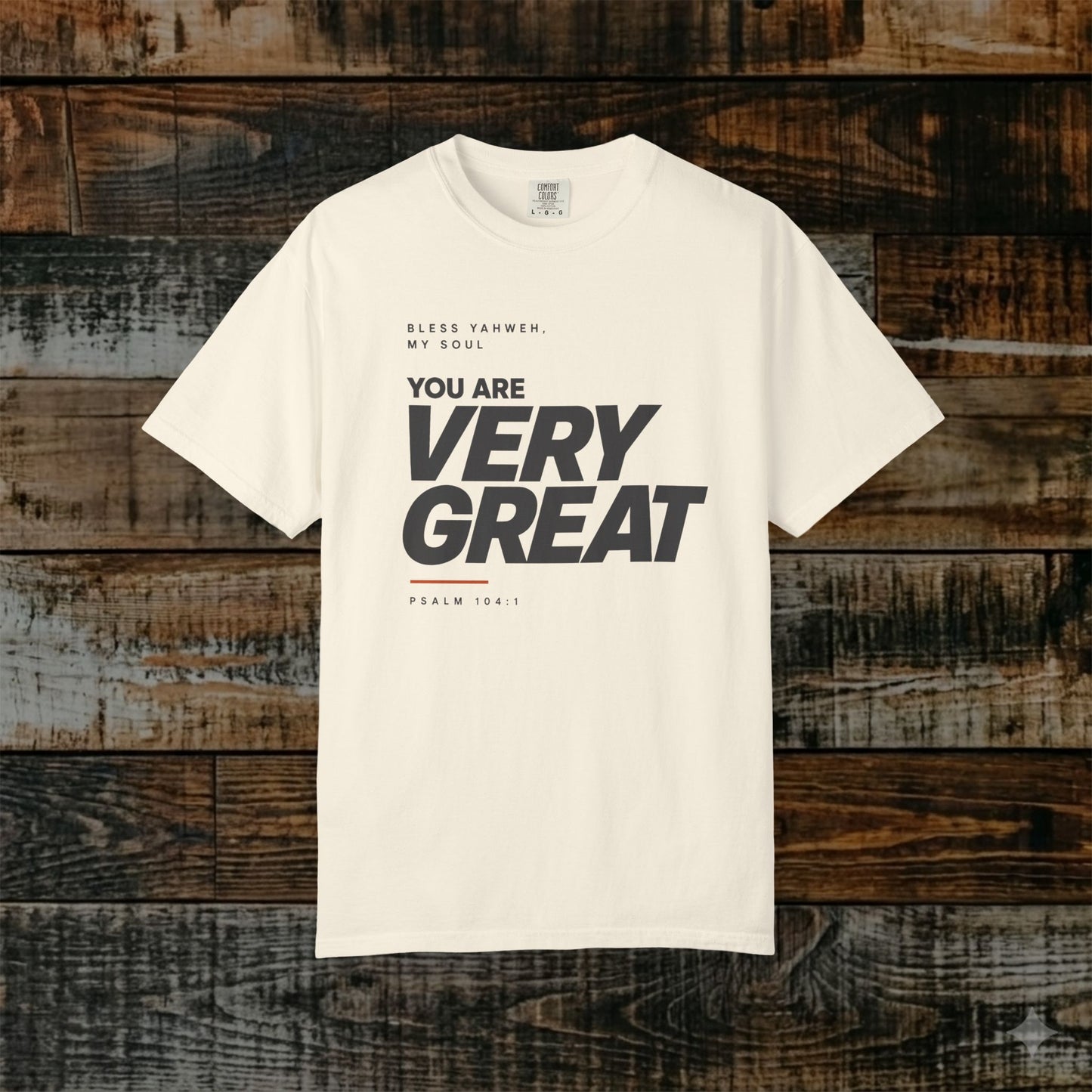 Psalm 104:1 Yahweh Minimalist Hebrew Roots Scripture Tee - Bless Yahweh, my soul
