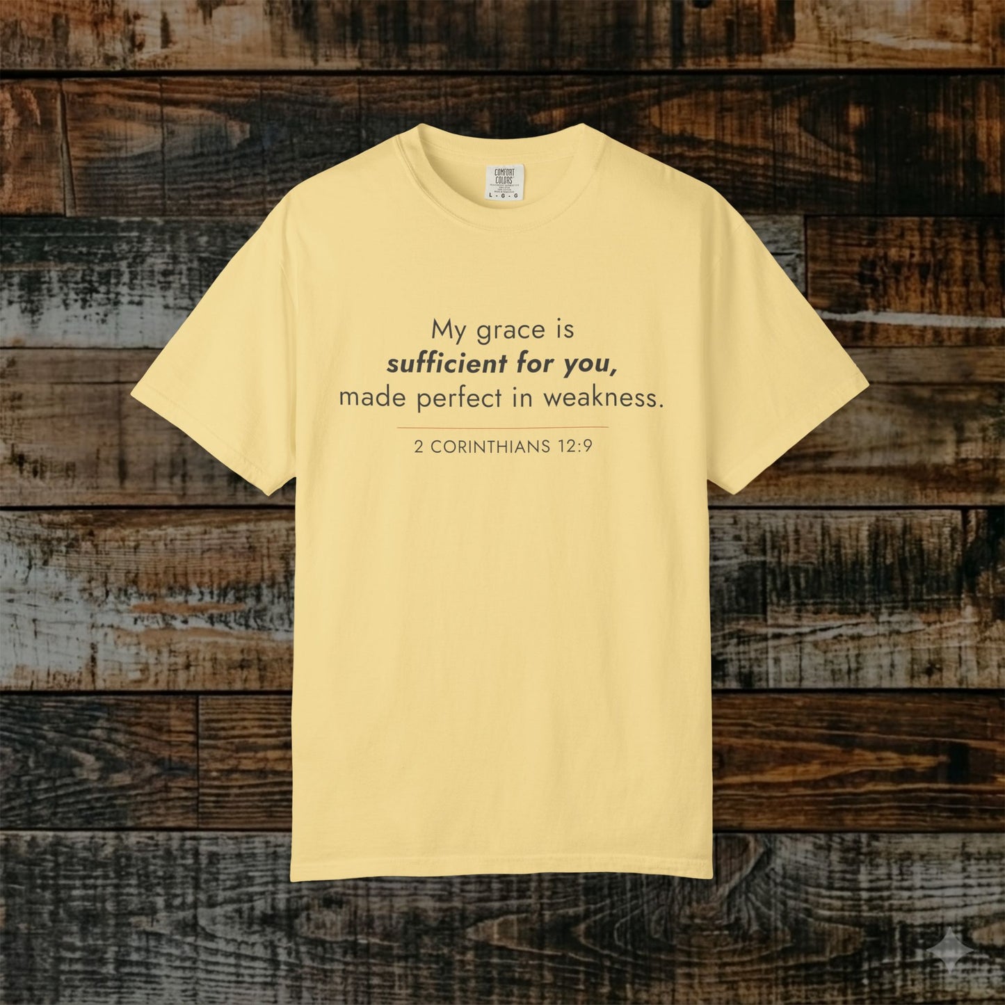 2 Corinthians 12:9 Minimalist Hebrew Roots Scripture Tee