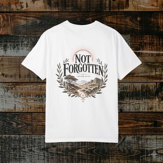 Illustrated Scripture Tee - Isaiah 49:15 - Not Forgotten