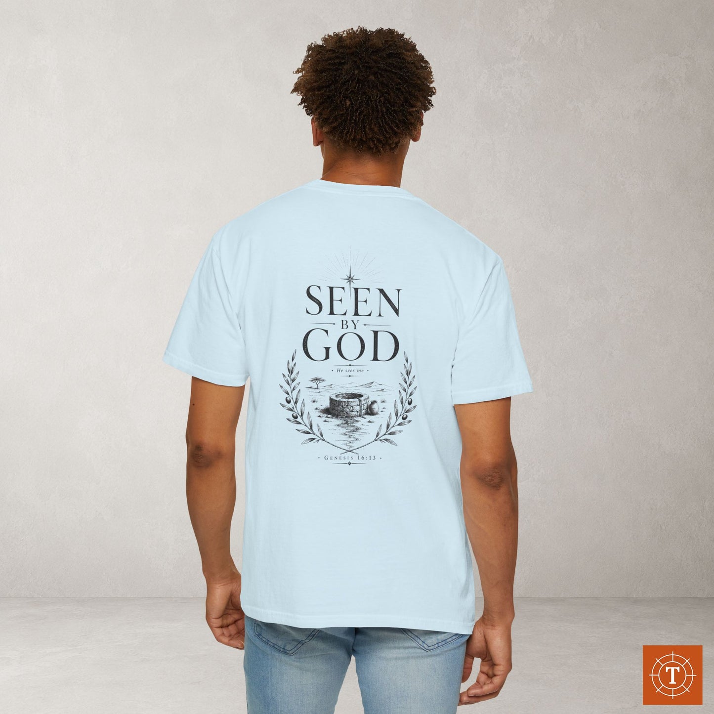 Illustrated Scripture Tee - Genesis 16:13 - Seen by God